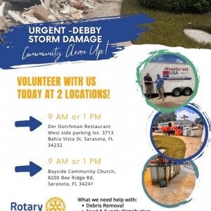 Community Cleanup Needed after Tropical Storm Debby 