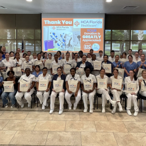 Hospital Donates Supplies to Nursing Students at Suncoast Technical College on Their First Day of School