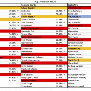 Rough Night For Incumbents In Manatee, Sarasota